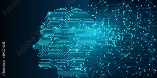 brain circuitry digital illustration neural network technology