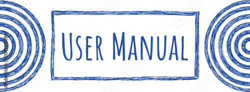 User Manual Ball Pen Texture Circles Rectangle Text Horizontal 