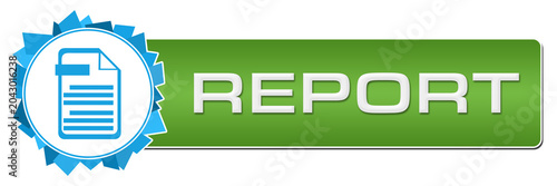 Report Blue Green Random Shapes Circle Bar 