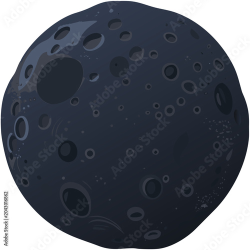 Tableau sur toile moon silhouette in dark mode astronomy space