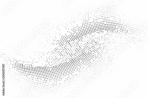 Bild auf Leinwand inverse particle wave design on white background