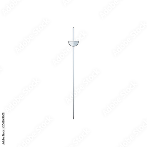 Foto Classic Medieval Longsword with Red Handle Illustration