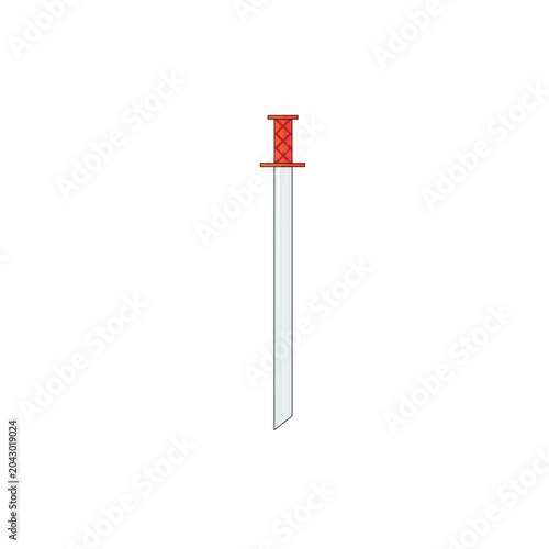 Tableau sur toile Ancient Warrior Broadsword with Pointed Pommel Illustration