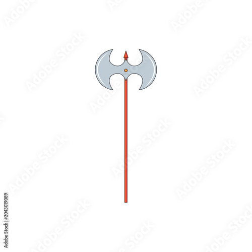 Photos Heavy Barbarian Broadsword with Red Hilt Illustration