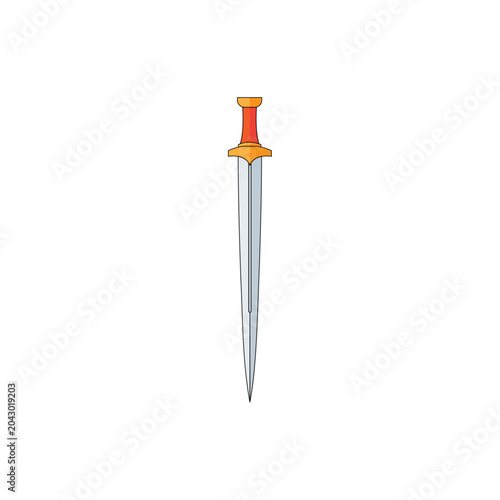 Foto Glowing Magical Crystal Fantasy Sword Illustration