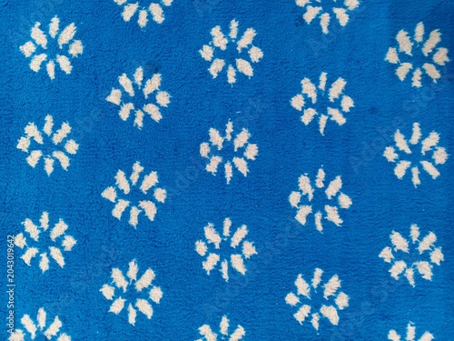 Slika na platnu Seamless decorative floral ornament in blue and white.