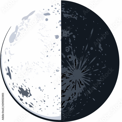 Photos moon phase vector illustration astronomy space celestial