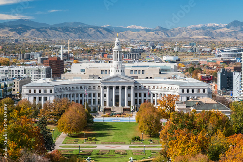 Bild auf Leinwand Urban Architecture of Denver City Hall, Colorado, USA