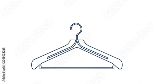 Bild auf Leinwand Clothing Hanger with Hook and Bar.
