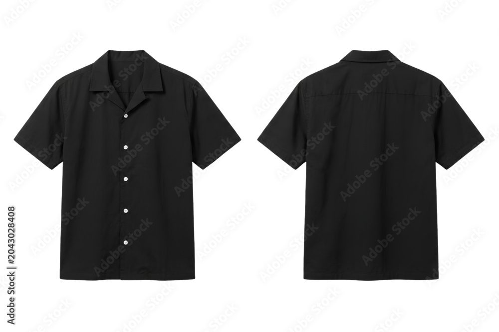 Naklejka premium Half sleeves button up shirt mock-up 