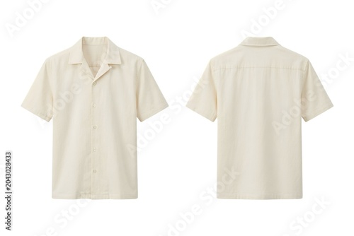Half sleeves button up shirt mock-up 
