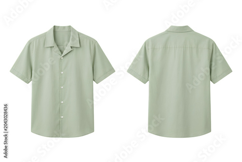 Half sleeves button up shirt mock-up 