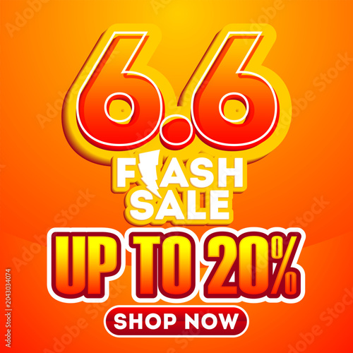 Modern flash sale promotional banner featuring bold discount typography, vibrant orange and yellow gradients, retail marketing design, shopping campaign template, social media advertisement, e-commerc