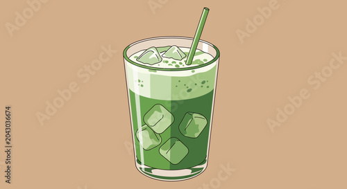 Obraz na plátne Iced Matcha