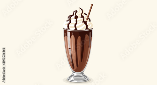 Bild auf Leinwand Chocolate Milkshake