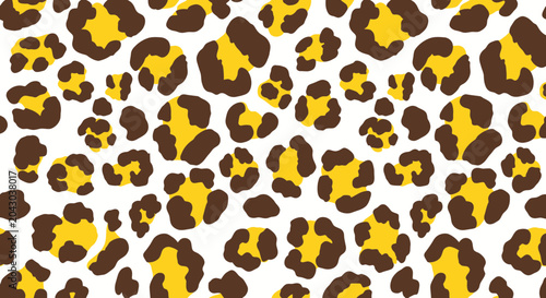 Tableau sur toile Brown and yellow leopard spots pattern.