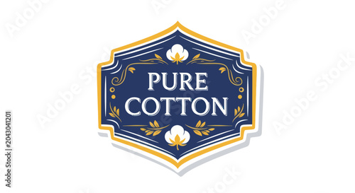 Billede på lærred Pure Cotton Fabric Logo Design.