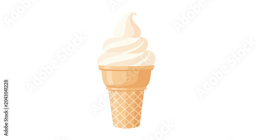 Quadro su tela Soft serve ice cream cone dessert.