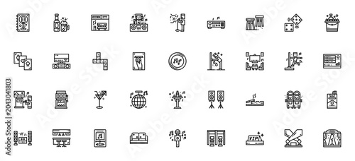 Canvas Print Karaoke icon set