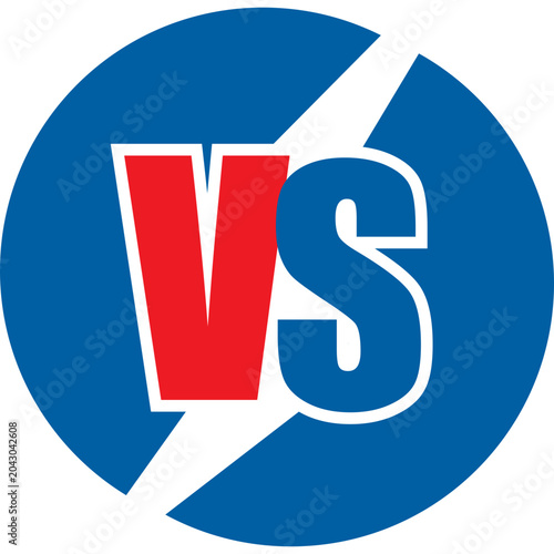Canvas Print VS Versus Icon Letter Element