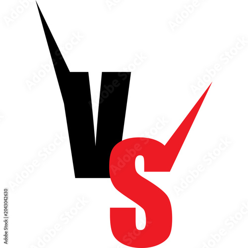 Φωτογραφία VS Versus Icon Letter Element