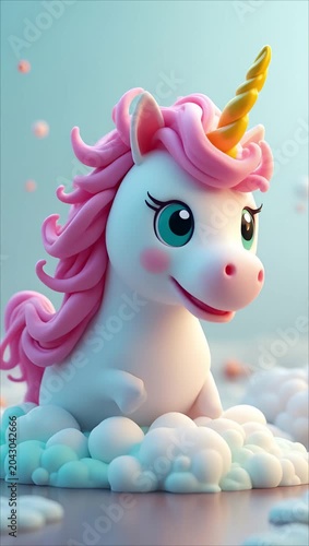 3d animated Unicorn