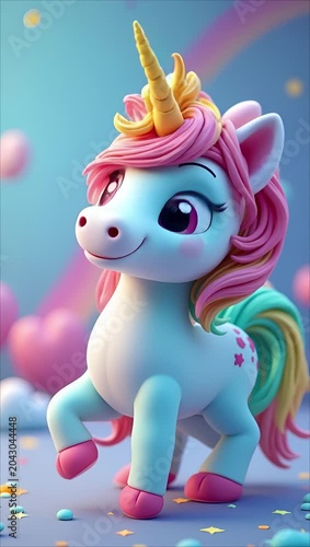 3d animated Unicorn