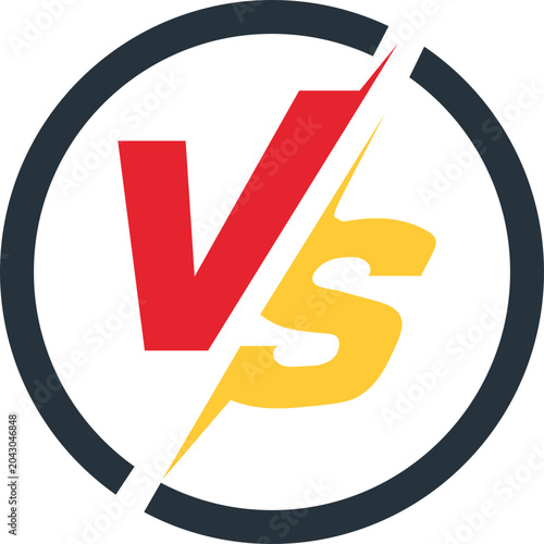 Obraz na plátně VS Versus Icon Letter Element