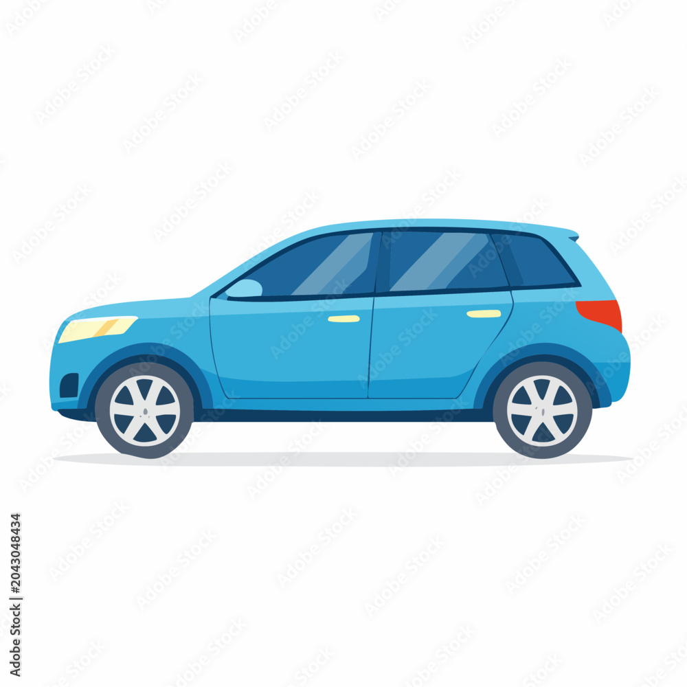 Fototapeta premium Blue SUV Car Illustration