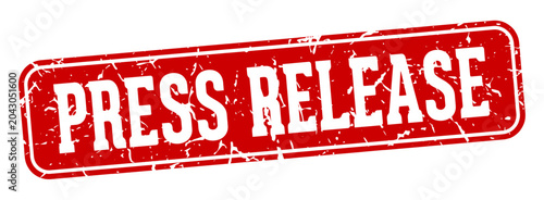 Fotografie press release rectangular sign. press release stamp
