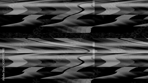 Futuristic Black Data Corruption Texture, Abstract Technology Glitch Pattern, Cyber Signal Interference Background