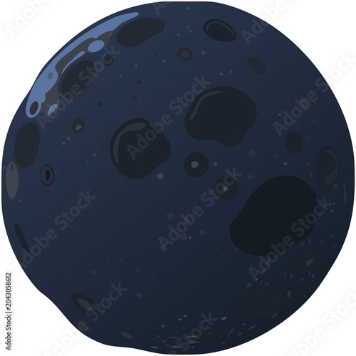 Cuadro en lienzo moon silhouette in dark mode monochrome astronomy