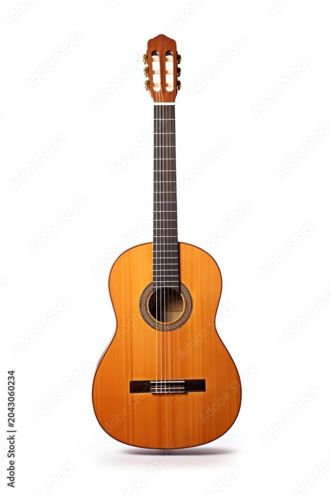 Obraz premium Classic guitar white background performance string.