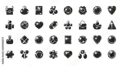 Photos Black icons on white background.