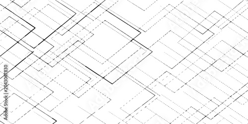 Εκτύπωση καμβά Architectural blueprint sketch of a house design on a white paper texture backgr