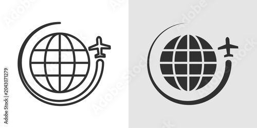 International Tourism Icon representing global tourism and international travel experiences.