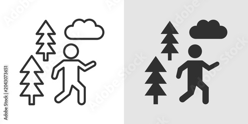 Cuadro en lienzo Holiday Escape Icon representing relaxing getaways, vacation escapes, and leisure travel