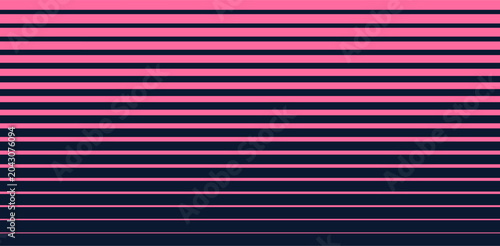 Schilderij op canvas Halftone gradient background with pink and dark navy horizontal stripes and vary