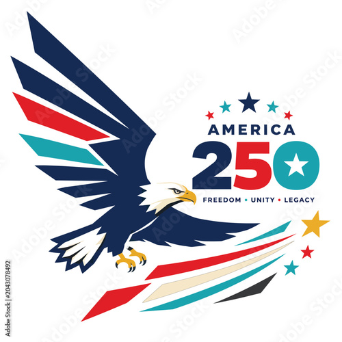 American Eagle 250th Anniversary Celebration Emblem.