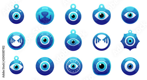Foto Blue Evil Eye Beads Jewelry.