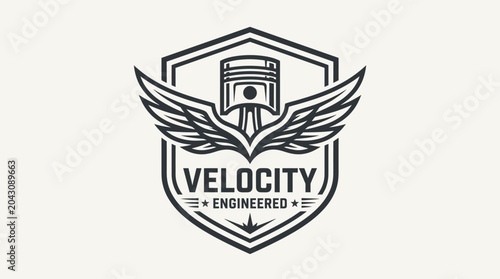 Konstfotografi Velocity Engineered Logo Design.