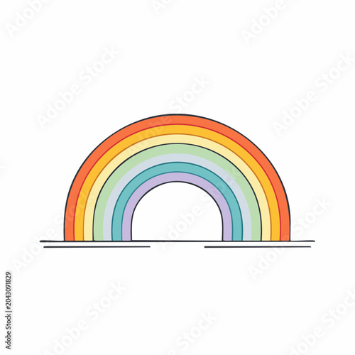 Simple Rainbow Illustration