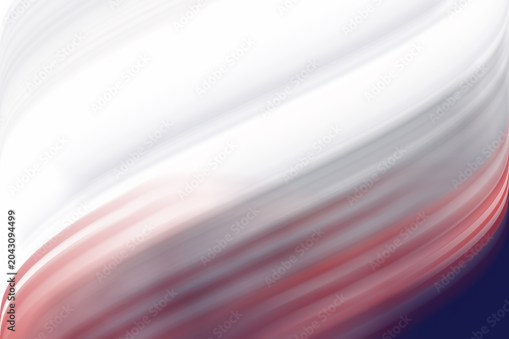 Naklejka premium Abstract background with flowing curved lines in red and white