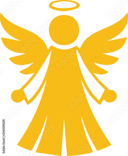 Angel Silhouette SVG Bundle, Cute Guardian Angel Clipart, Christmas Angel Vector Set, Winged Angel Girl Illustration, Religious Digital Cut Files