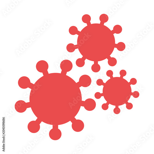 Canvastavla Hantavirus pathogen particles illustration representing rodent borne viral disea