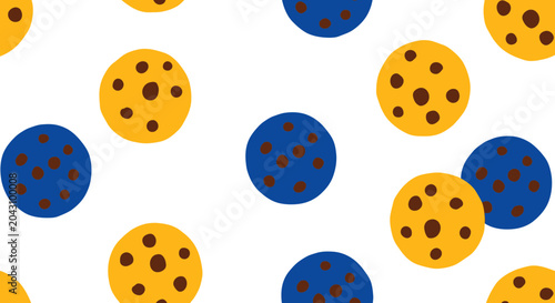 Canvastavla Colorful Cookies with Chocolate Chips.