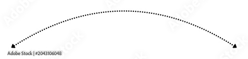 Foto Dotted Curved Arrow Connector with Arrowheads on Both Ends