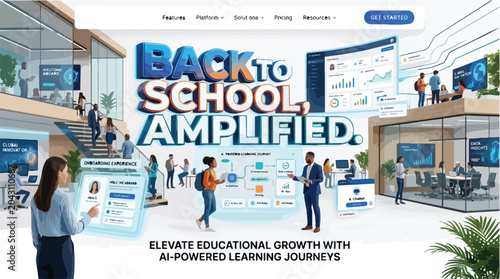 AI Powered Educational Platform for Modern Back to School Learning Experience.