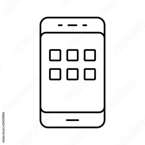 Mobile Menu Vector icon which can easily modify or edit