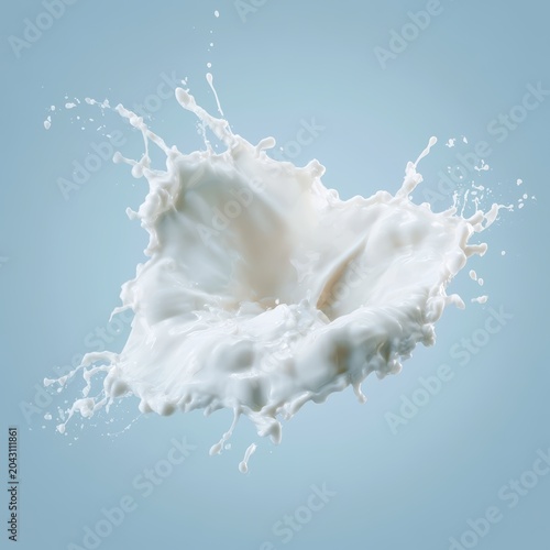 milk splash explosion, white liquid motion, advertising concept